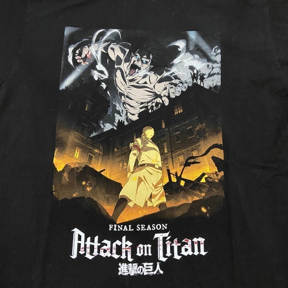 Attack On Titan Final Season Anime Black T-Shirt Men's Size Medium - Picture 3 of 8